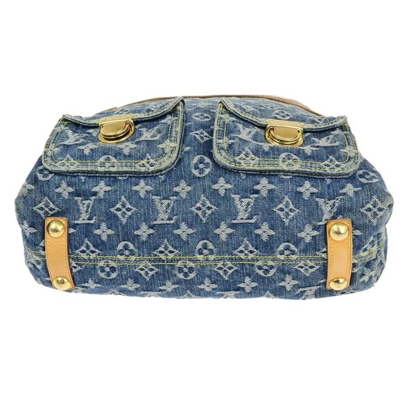 LOUIS VUITTON Buggy GM Shoulder Bag Monogram Denim Leather Blue M95048 25SJ587 - Picture 10 of 15